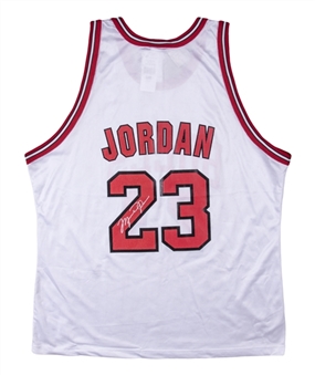 Michael Jordan Signed Champion Chicago Bulls Home Jersey (UDA)